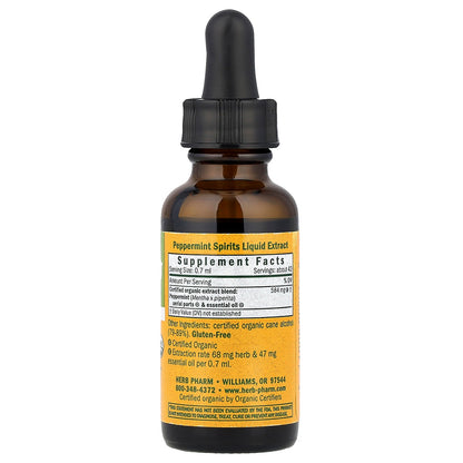Herb Pharm, Peppermint Spirits, 1 fl oz (30 ml)