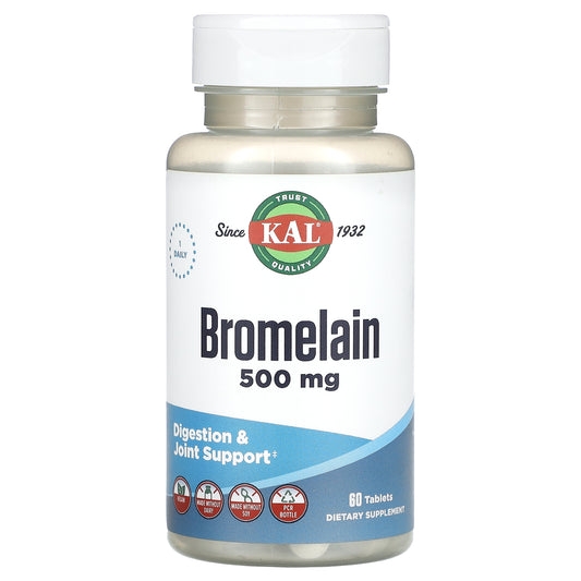 KAL, Bromelain, 500 mg, 60 Tablets