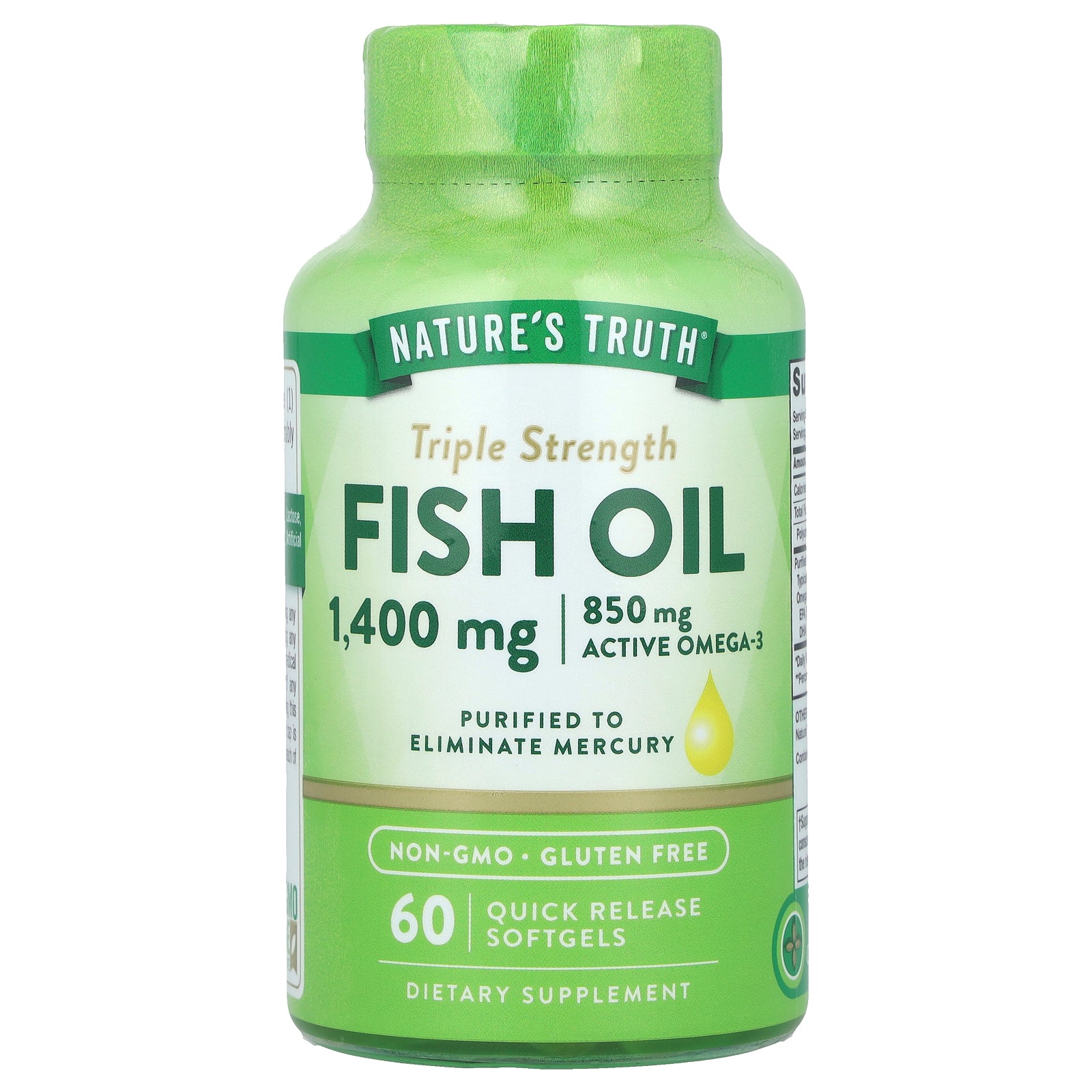 Nature's Truth, Fish Oil, Triple Strength, 1,400 mg, 60 Quick Release Softgels