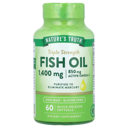 Nature's Truth, Fish Oil, Triple Strength, 1,400 mg, 60 Quick Release Softgels