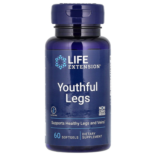 Life Extension, Youthful Legs , 500 mg, 60 Softgels (250 mg per Softgel)