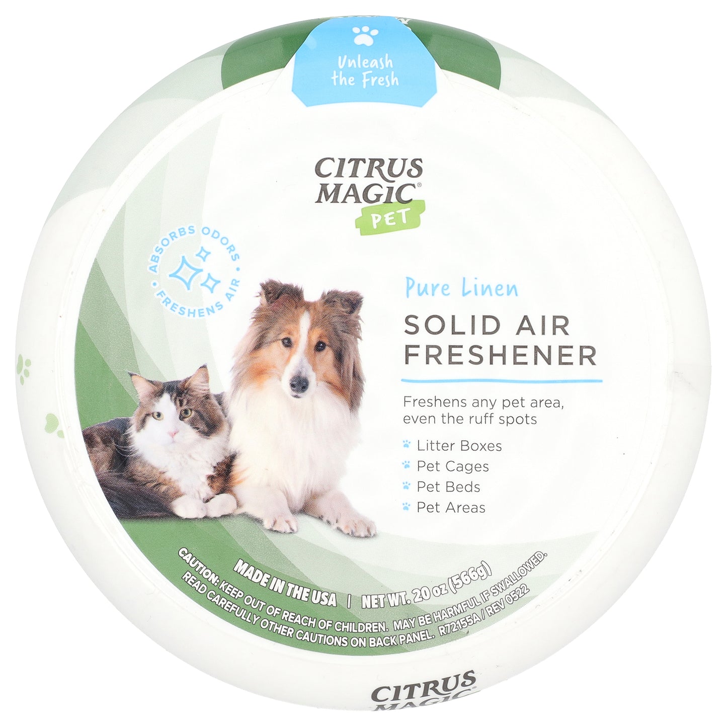 Citrus Magic, Pet, Solid Air Freshener, Pure Linen, 20 oz (566 g)