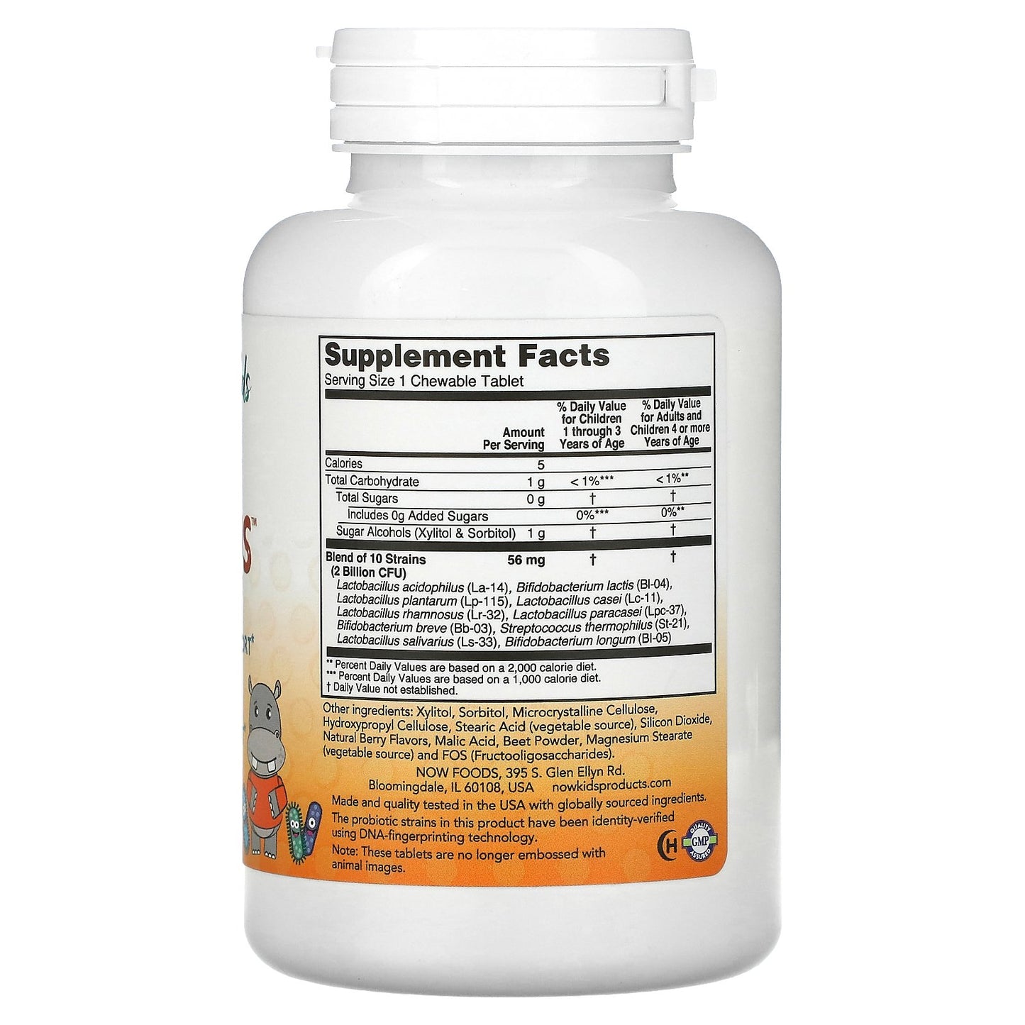 NOW Foods, Berry Dophilus, Kids, 2 Billion CFU, 120 Chewables