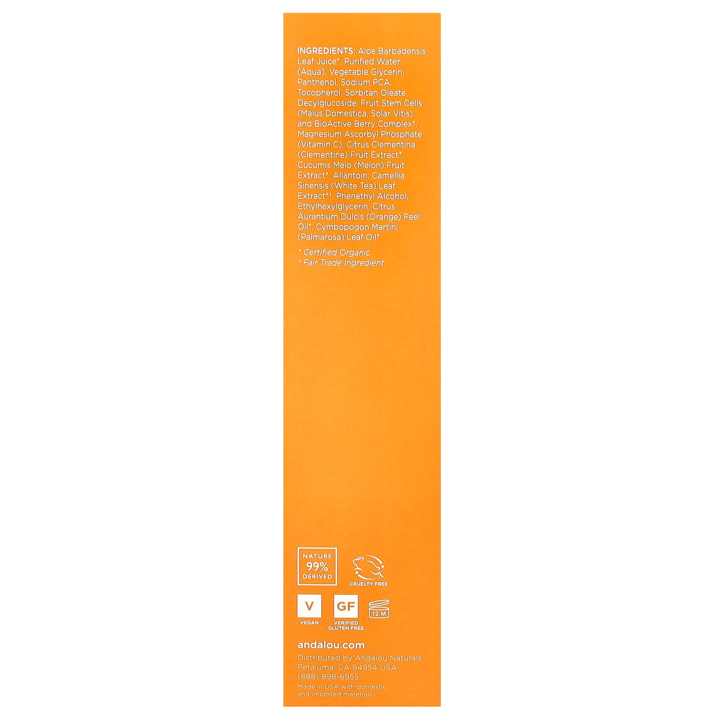 Andalou Naturals, Clementine + C, Illuminating Toner, 6 fl oz (178 ml)