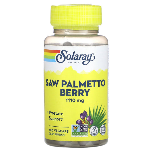 Solaray, Saw Palmetto Berry, 1,110 mg, 100 VegCaps (555 mg per Capsule)