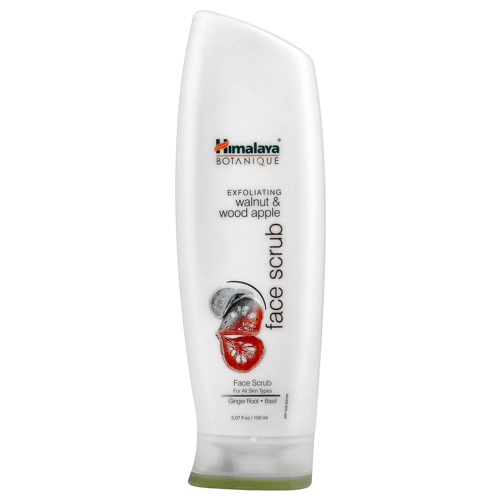 Himalaya, Botanique, Exfoliating Walnut & Wood Apple Face Scrub, For All Skin Types, 5.07 fl oz (150 ml)