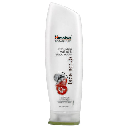 Himalaya, Botanique, Exfoliating Walnut & Wood Apple Face Scrub, For All Skin Types, 5.07 fl oz (150 ml)