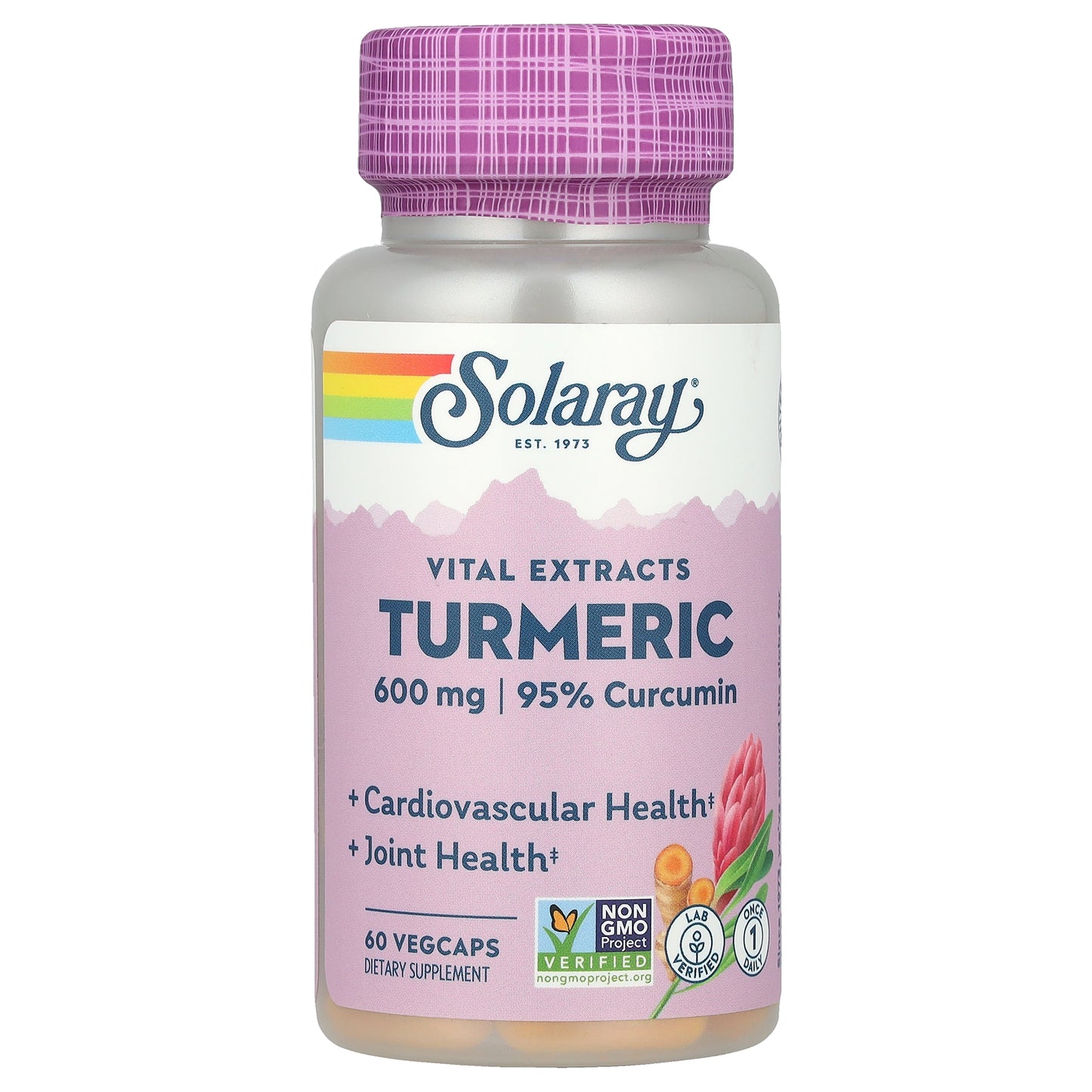 Solaray, Vital Extracts, Turmeric, 600 mg, 60 VegCaps