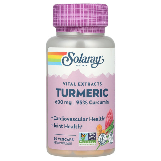 Solaray, Vital Extracts, Turmeric, 600 mg, 60 VegCaps