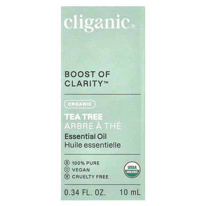 Cliganic, Boost of Clarity™, Organic Tea Tree Essential Oil, 0.34 fl oz (10 ml)