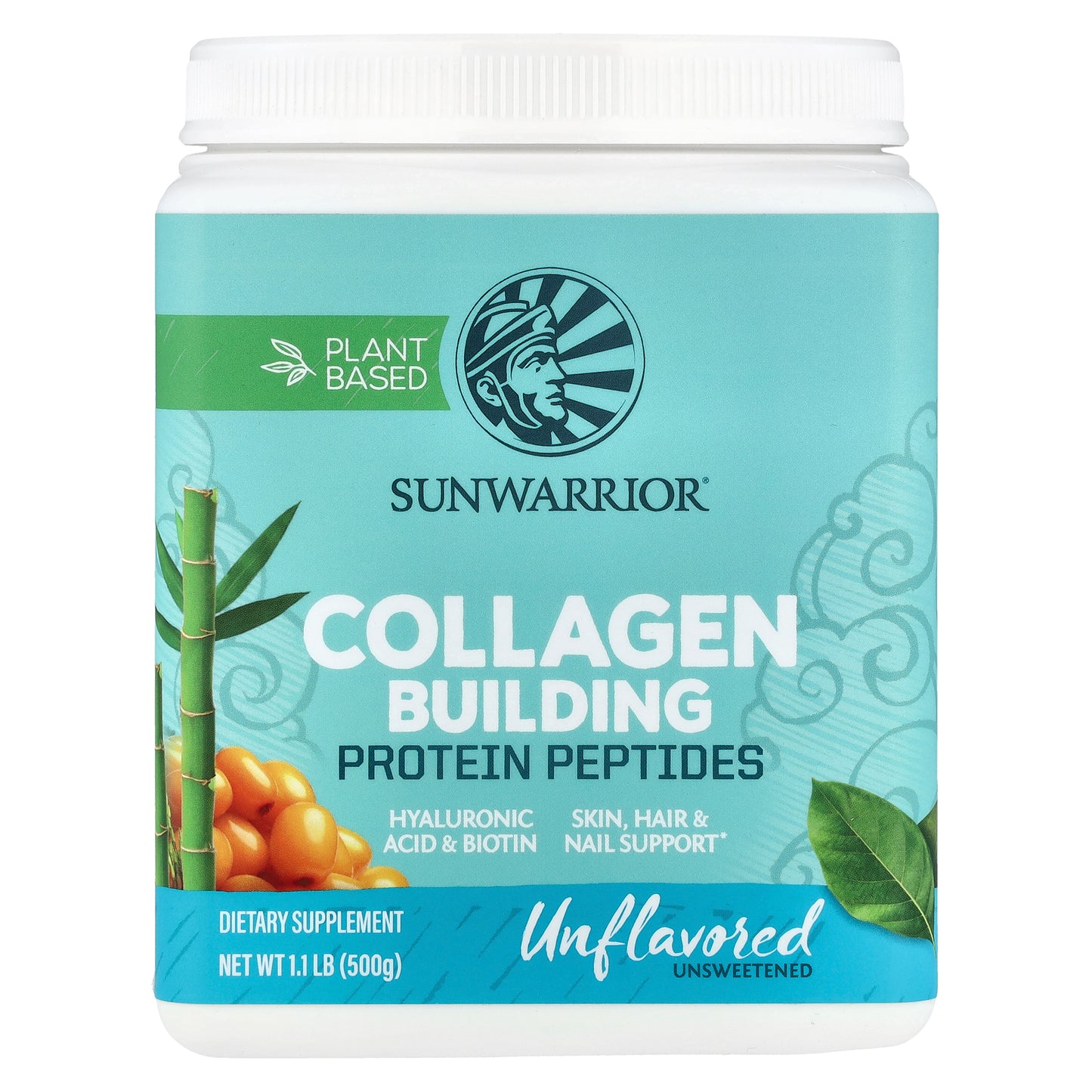 Sunwarrior, Collagen Building Protein Peptides, Unflavored, 1.1 lb (500 g)