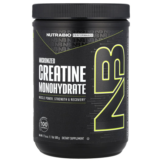 NutraBio, Performance, Micronized Creatine Monohydrate, 1.1 lbs (500 g)