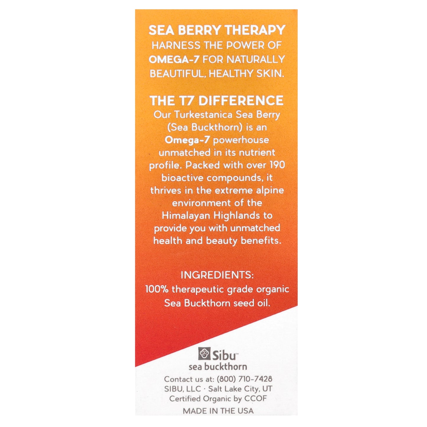 Sibu Beauty, Sea Berry Therapy, Sea Berry Seed Oil, 30 ml