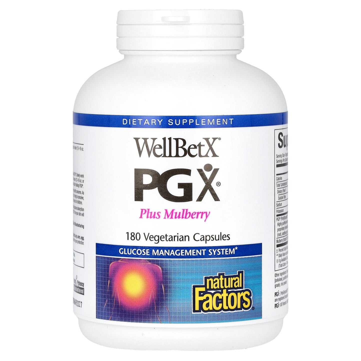 Natural Factors, WellBetX PGX, Plus Mulberry, 180 Vegetarian Capsules