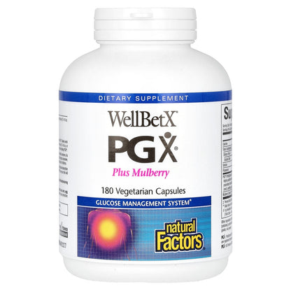 Natural Factors, WellBetX PGX, Plus Mulberry, 180 Vegetarian Capsules