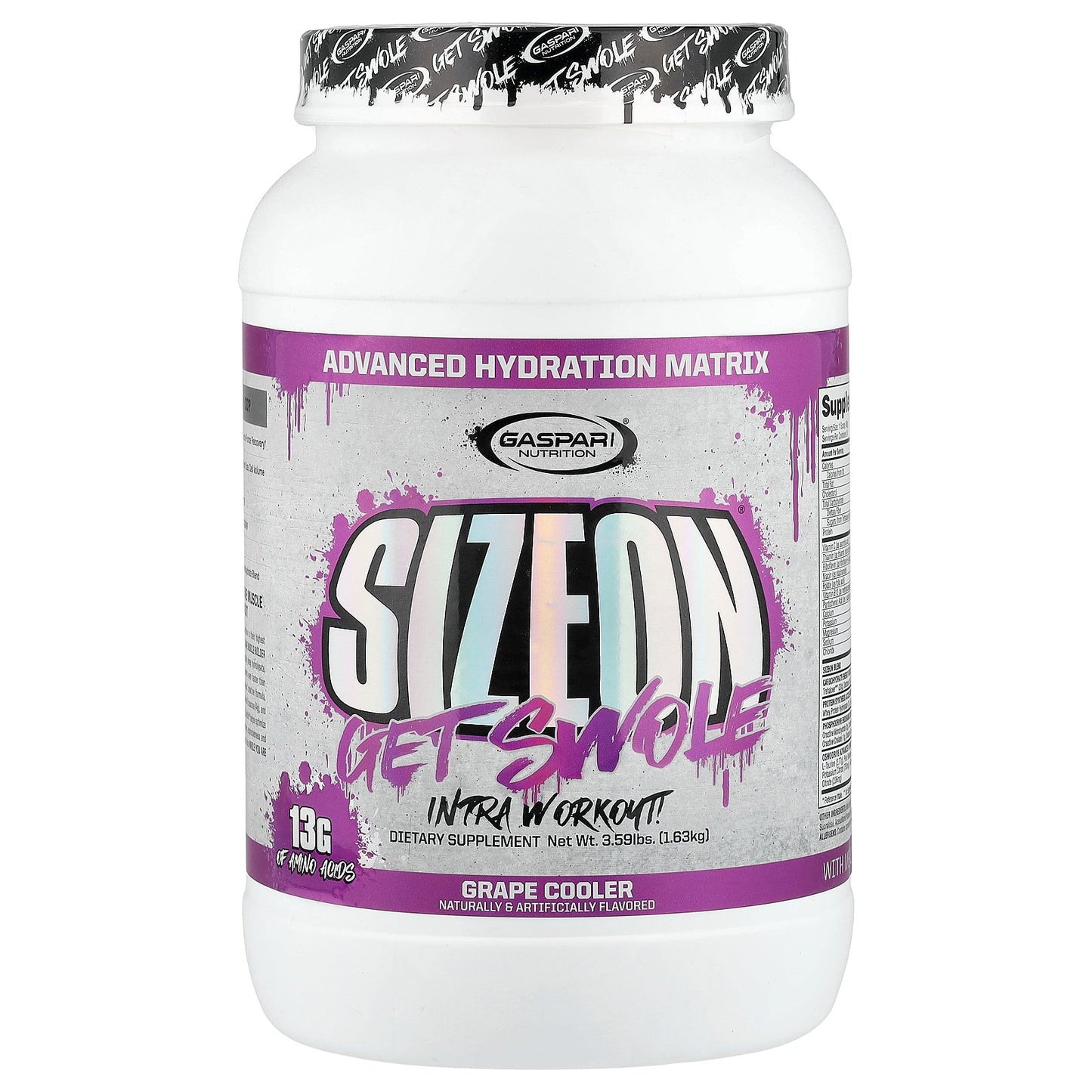 Gaspari Nutrition, SizeOn®, Intra Workout, Grape Cooler, 3.59 lbs (1.63 kg)