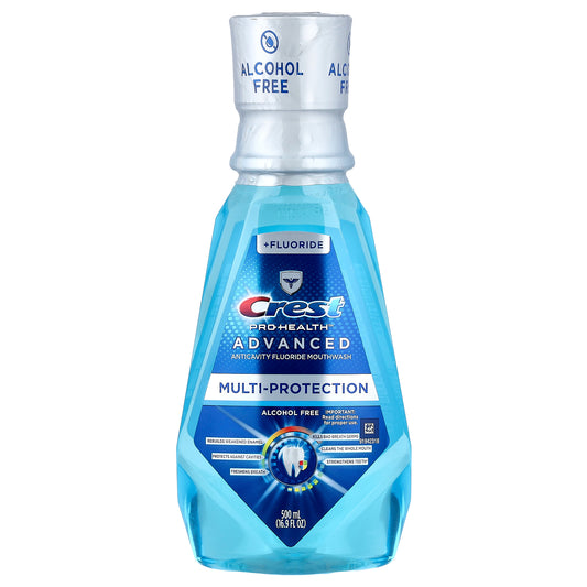 Crest, Pro Health™ Advanced, Multi-Protection Anticavity Fluoride Mouthwash, Alcohol Free, 16.9 fl oz (500 ml)