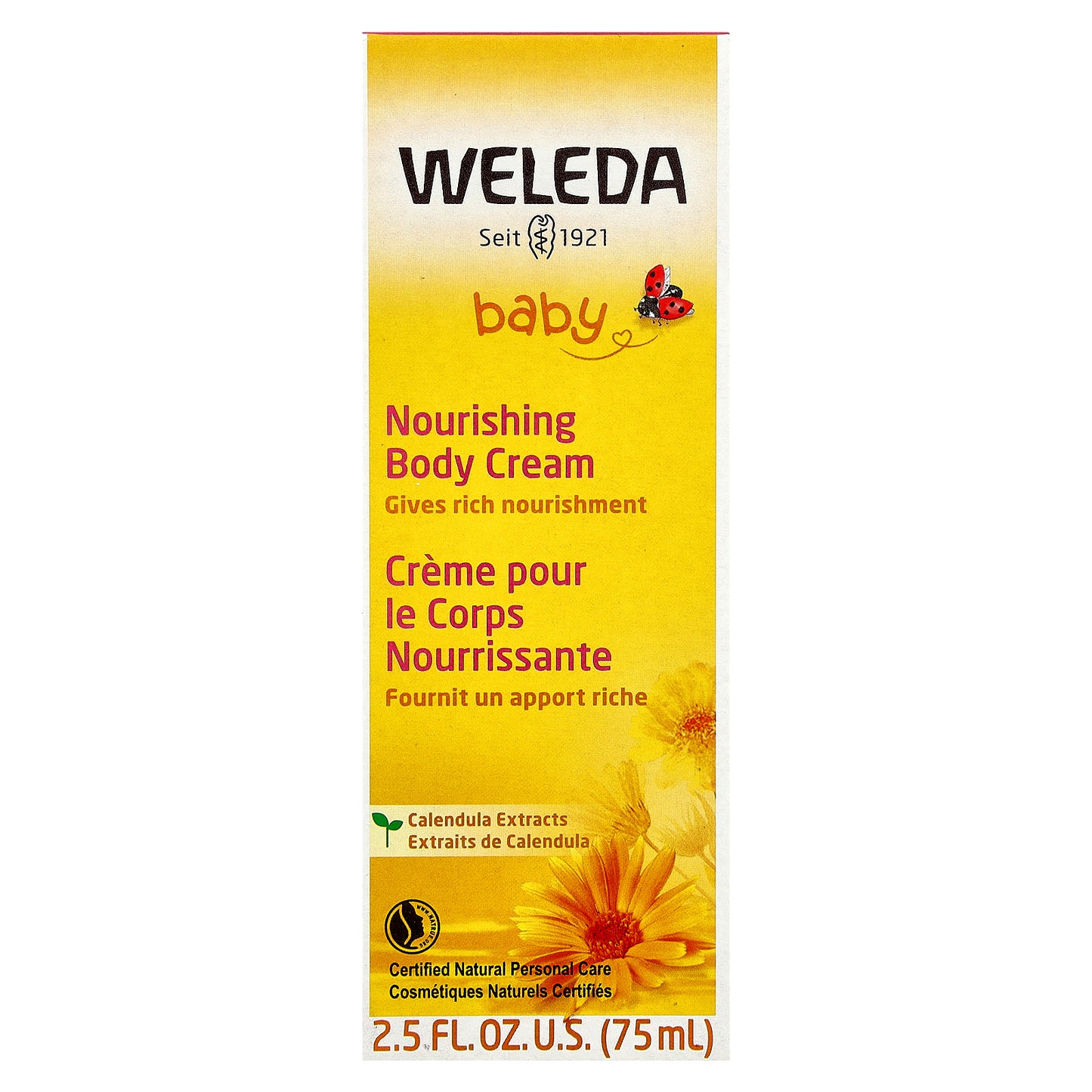 Weleda, Baby, Nourishing Body Cream, Calendula Extracts, 2.5 fl oz (75 ml)