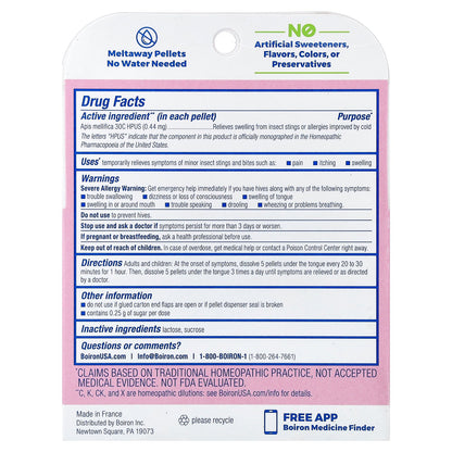 Boiron, Apis Meltaway Pellets, 3 Tubes, 80 Pellets Each