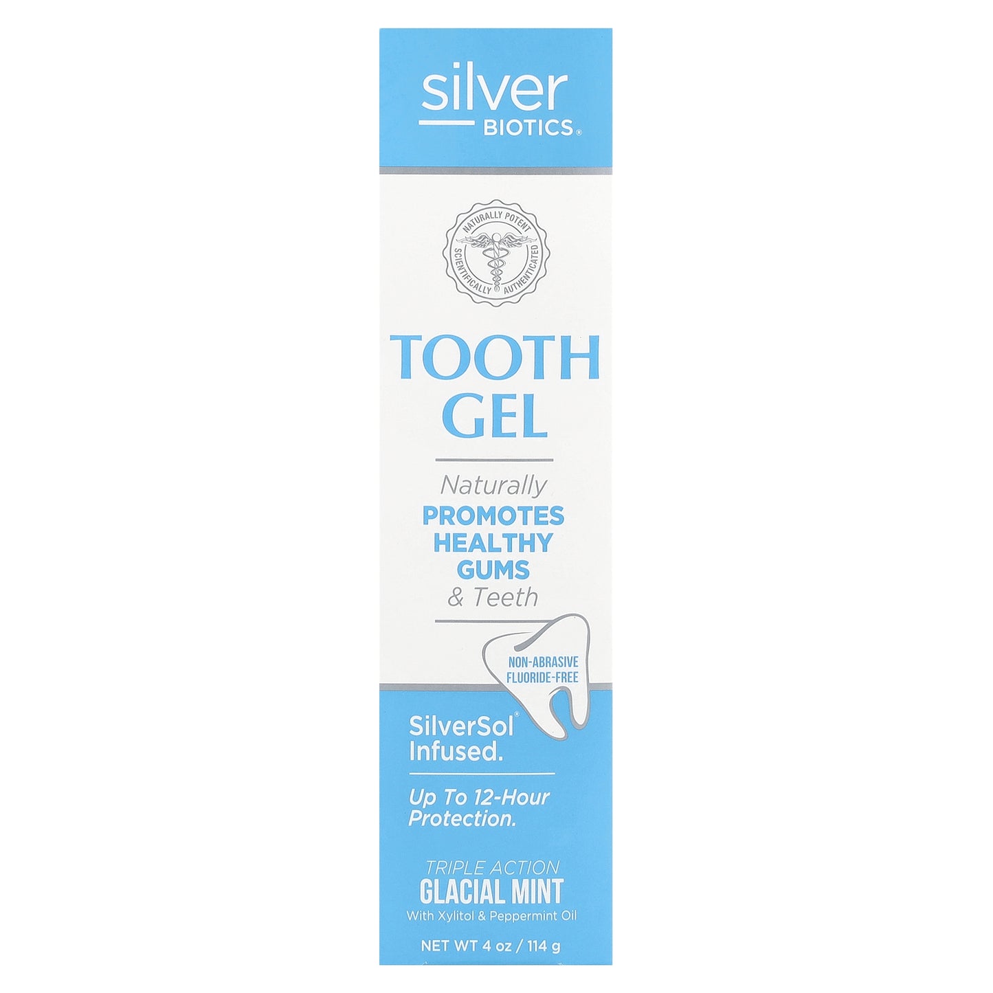 American Biotech Labs, Silver Biotics®, Tooth Gel, Glacial Mint, 4 oz (114 g)