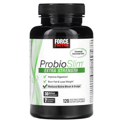 Force Factor, ProbioSlim®, Extra Strength, 30 Billion CFU, 120 Vegetable Capsules (15 Billion CFU per Capsule)