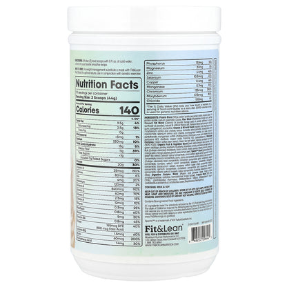 Fit & Lean, Meal Shake, Complete Fitness Nutrition, Vanilla Ice Cream, 0.97 lb (440 g)