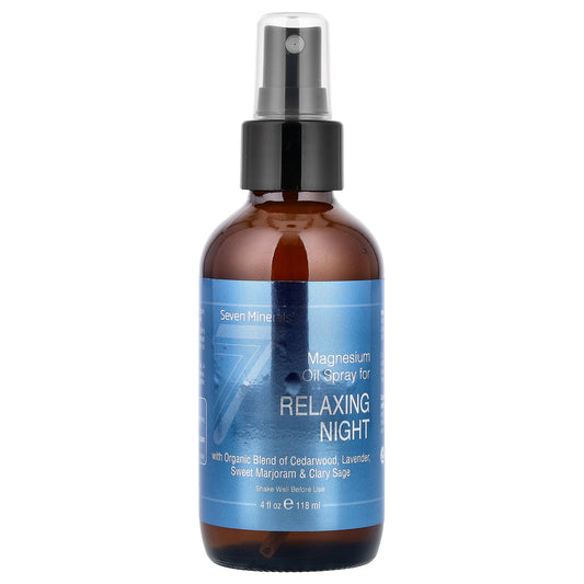 Seven Minerals, Relaxing Night, Magnesium Oil Spray, 4 fl oz (118 ml)