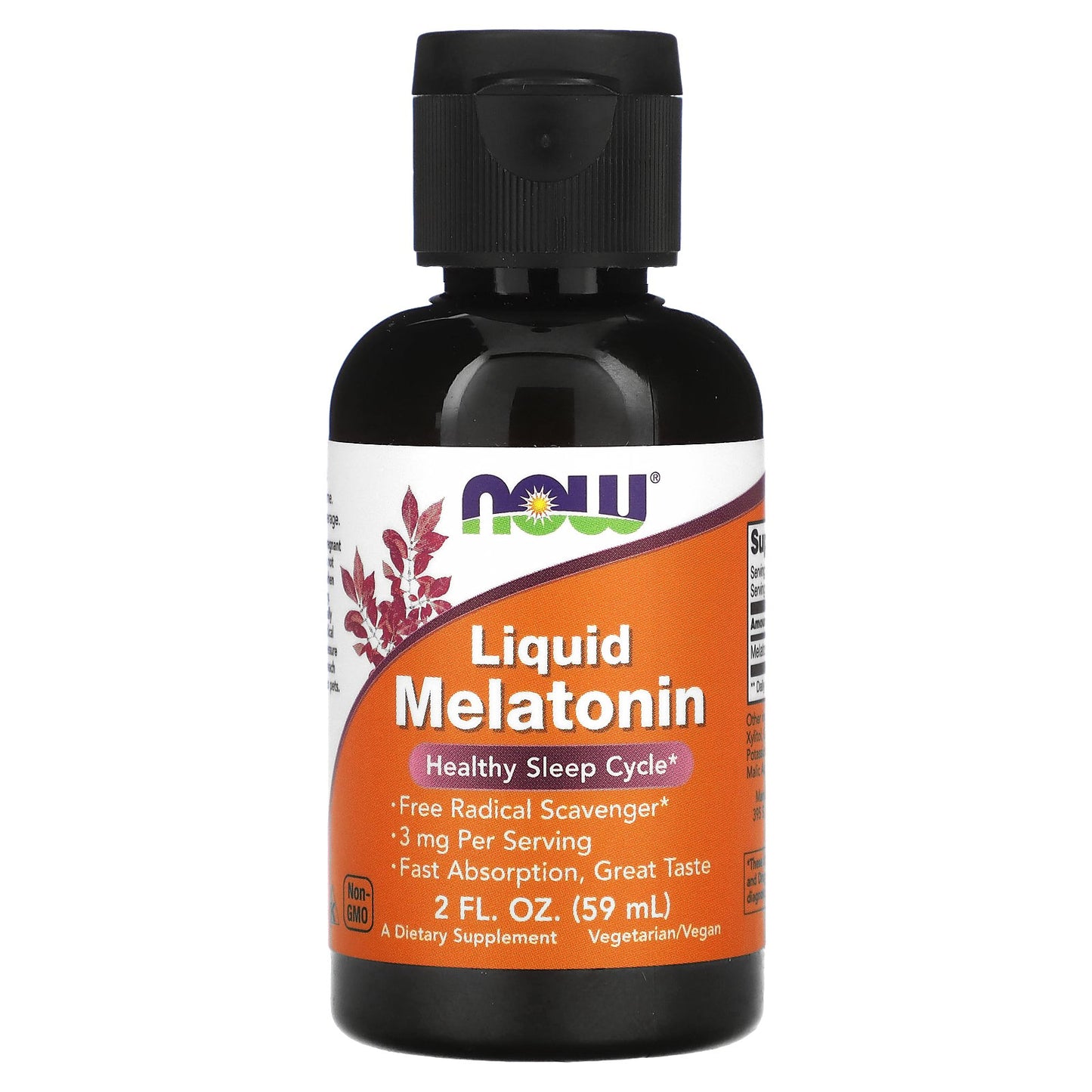 NOW Foods, Liquid Melatonin, 3 mg, 2 fl oz (59 ml)