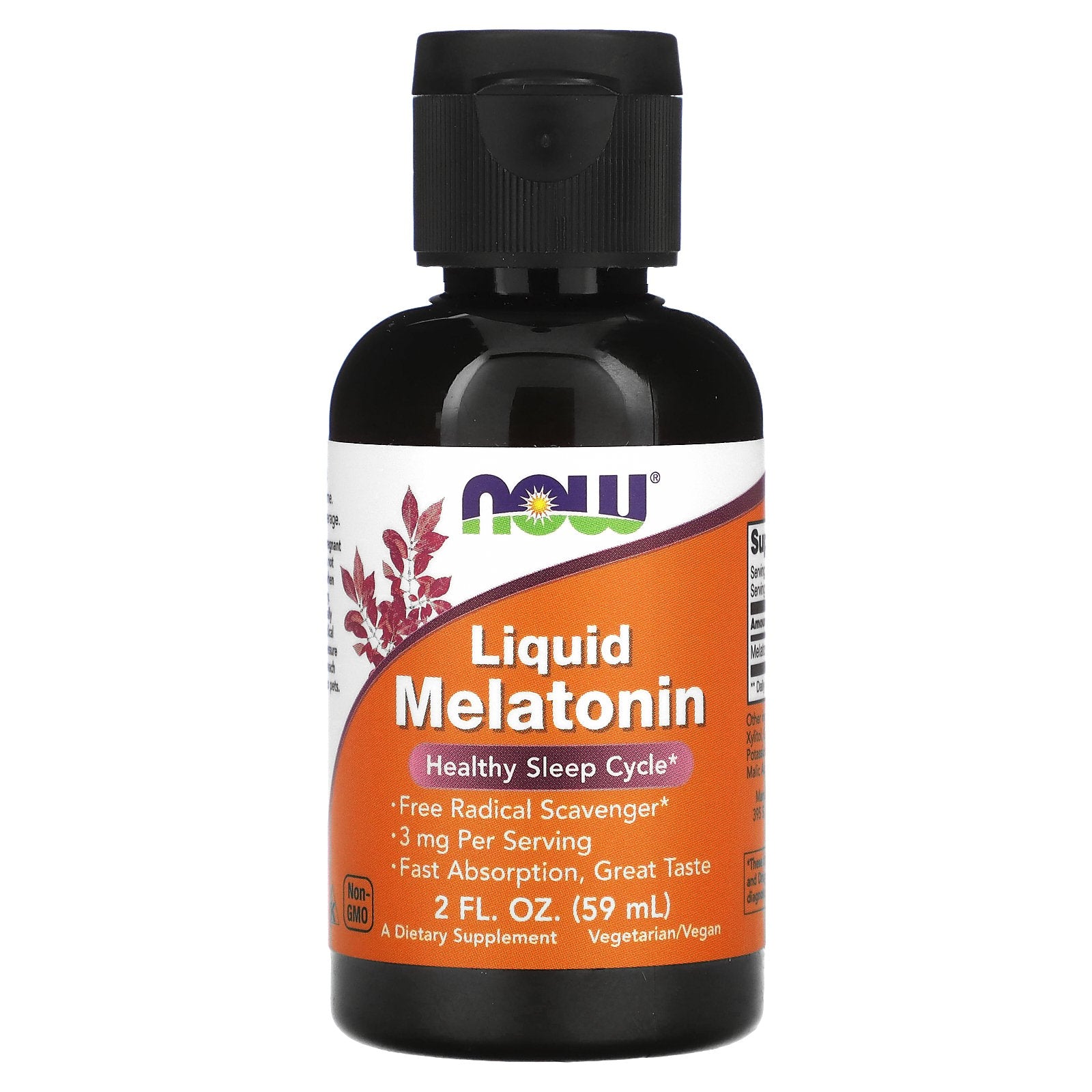 NOW Foods, Liquid Melatonin, 3 mg, 2 fl oz (59 ml)