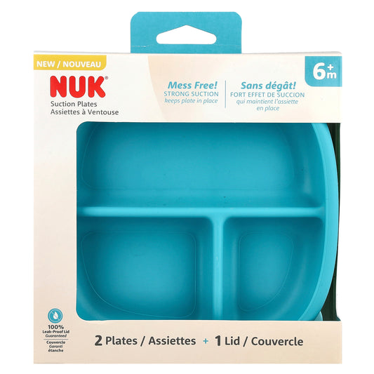 NUK, Suction Plates, 6+ Months, 2 Pack