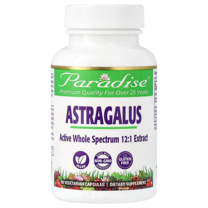 Paradise Herbs, Astragalus, 60 Vegetarian Capsules