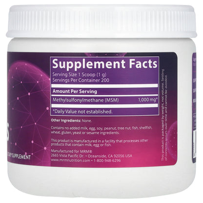 MRM Nutrition, MSM Crystals, 7.05 oz (200 g)
