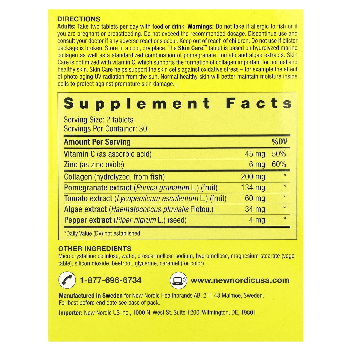 New Nordic, Skin Care™, Collagen Filler, 60 Tablets