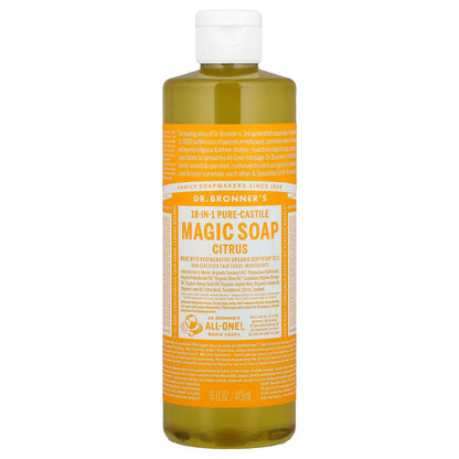 Dr. Bronner's, 18-in-1 Pure-Castile Magic Soap, Citrus, 16 fl oz ( 473 ml)