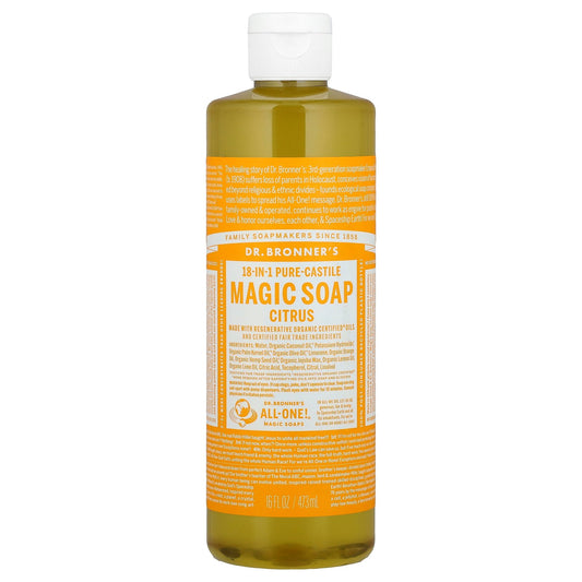 Dr. Bronner's, 18-in-1 Pure-Castile Magic Soap, Citrus, 16 fl oz ( 473 ml)