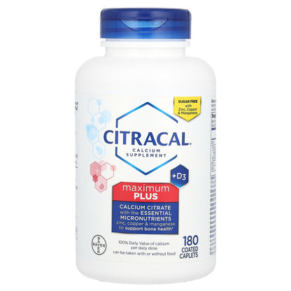 Citracal, Maximum Plus +D3, 180 Coated Caplets