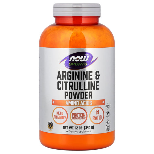 NOW Foods, Sports, Arginine & Citrulline Powder, 12 oz (340 g)