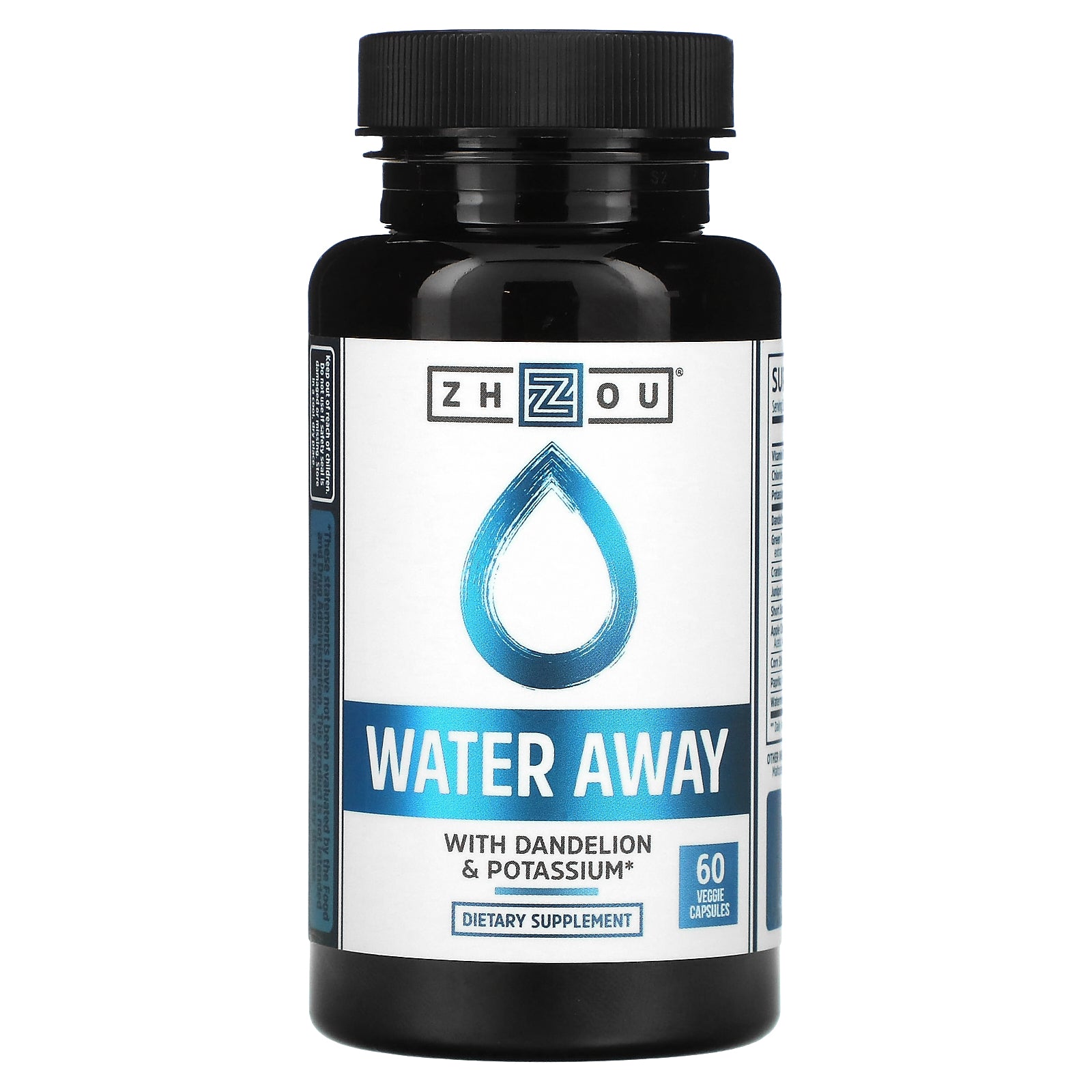 Zhou Nutrition, Water Away with Dandelion & Potassium, 60 Veggie Capsules