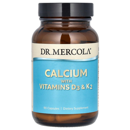 Dr. Mercola, Calcium with Vitamins D3 & K2, 90 Capsules