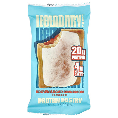 Legendary Foods, Protein Pastry, Brown Sugar Cinnamon, 10 Pack, 2.2 oz (61 g) Each