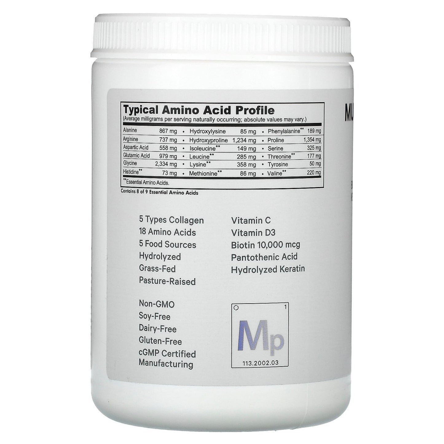 Codeage, Multi Collagen Peptides Powder, Platinum, Unflavored, 11.5 oz (326 g)