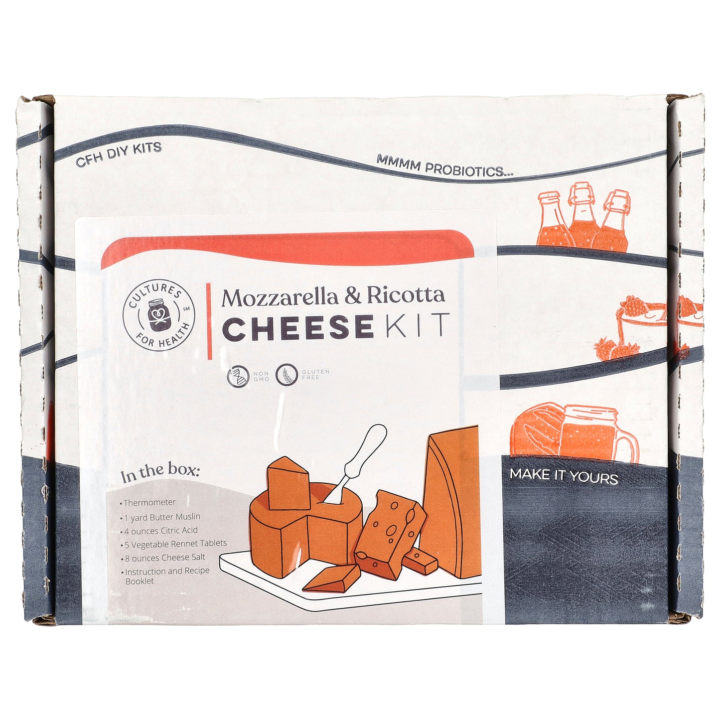 Cultures for Health, Cheese Kit, Mozzarella & Ricotta, 1 Kit