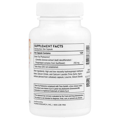 Thorne, Green Tea Phytosome, 60 Capsules (250 mg per Capsule)