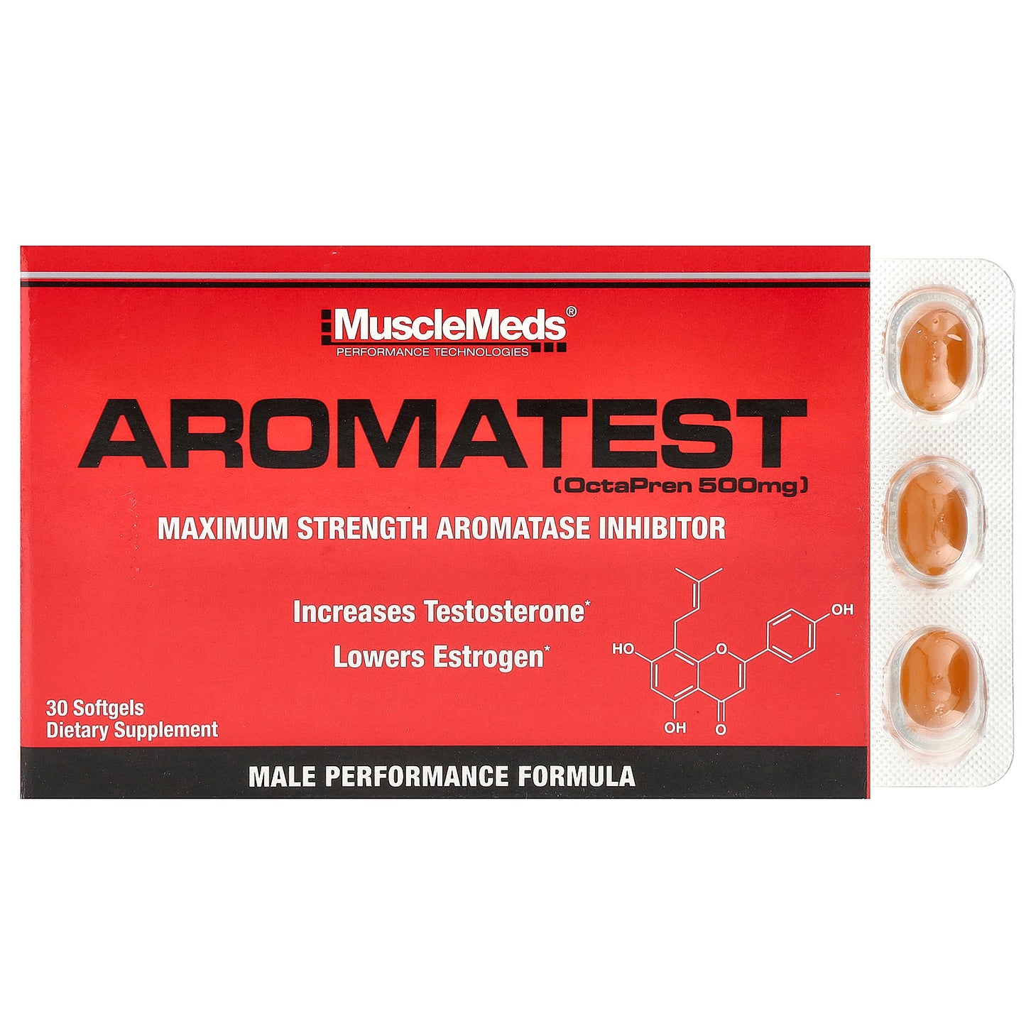 MuscleMeds, Aromatest, 500 mg, 30 Softgels