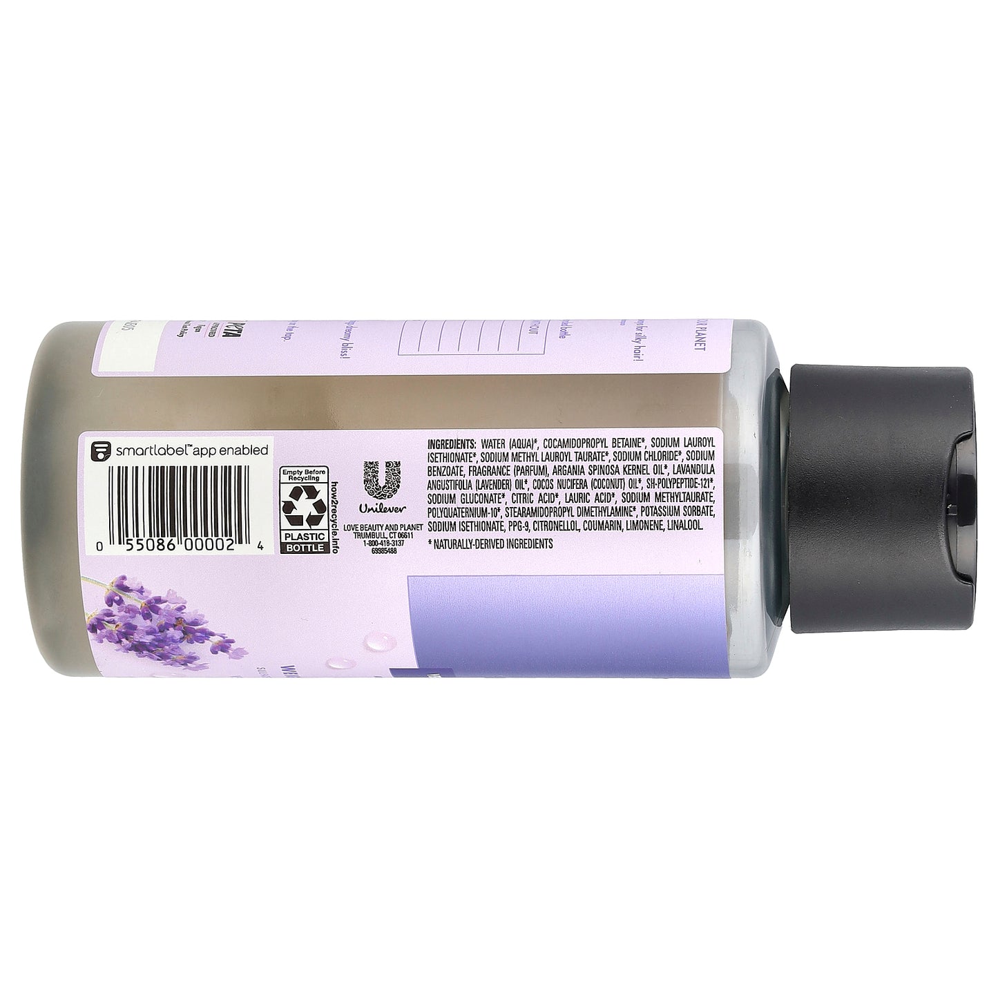 Love Beauty and Planet, Vegan Shampoo, For Frizzy Hair, Argan Oil & Lavender, 13.5 fl oz (400 ml)