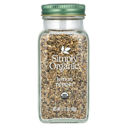 Simply Organic, Lemon Pepper, 3.17 oz (90 g)