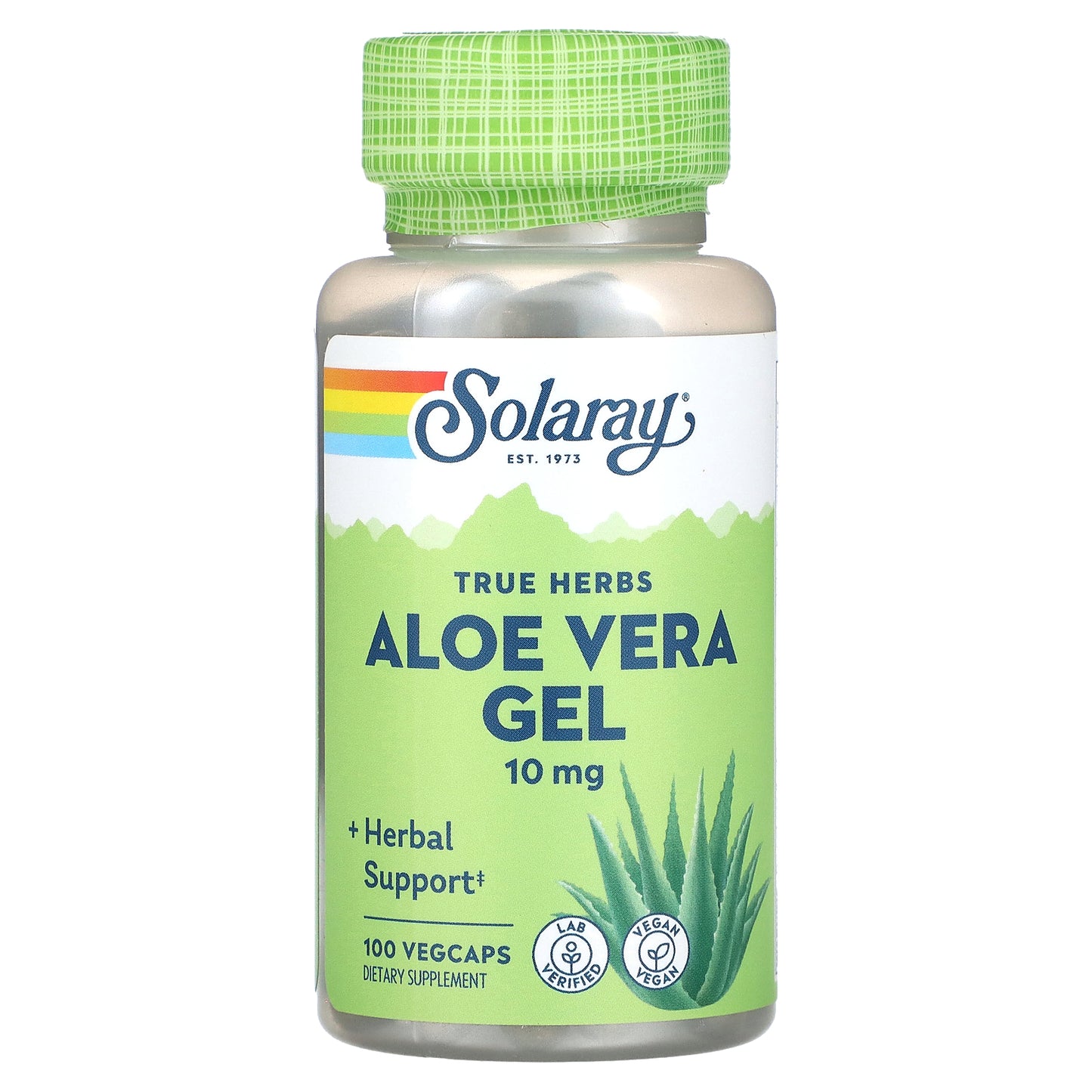 Solaray, True Herbs, Aloe Vera Gel, 10 mg, 100 VegCaps