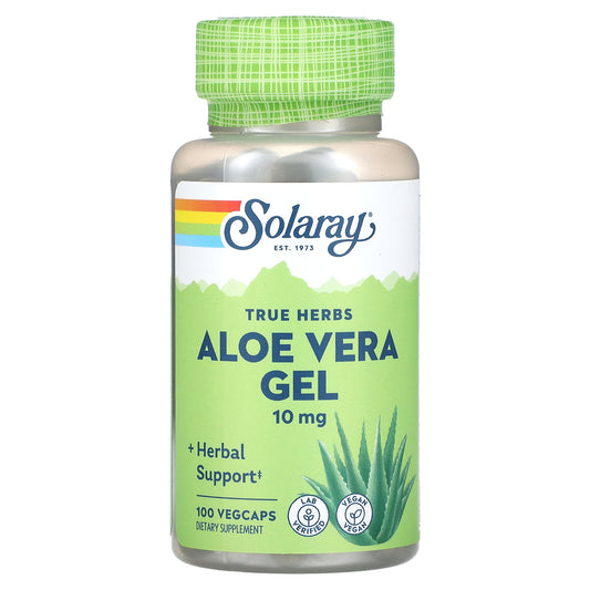 Solaray, True Herbs, Aloe Vera Gel, 10 mg, 100 VegCaps