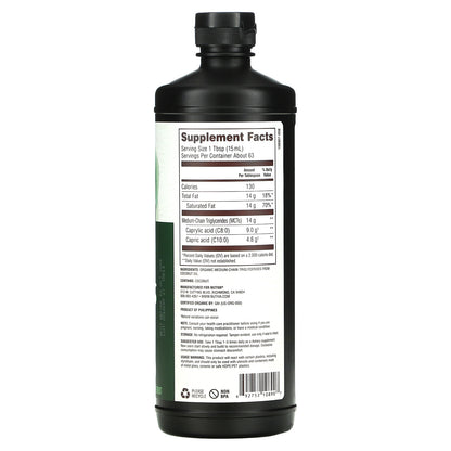 Nutiva, Organic MCT Oil, 32 fl oz (946 ml)