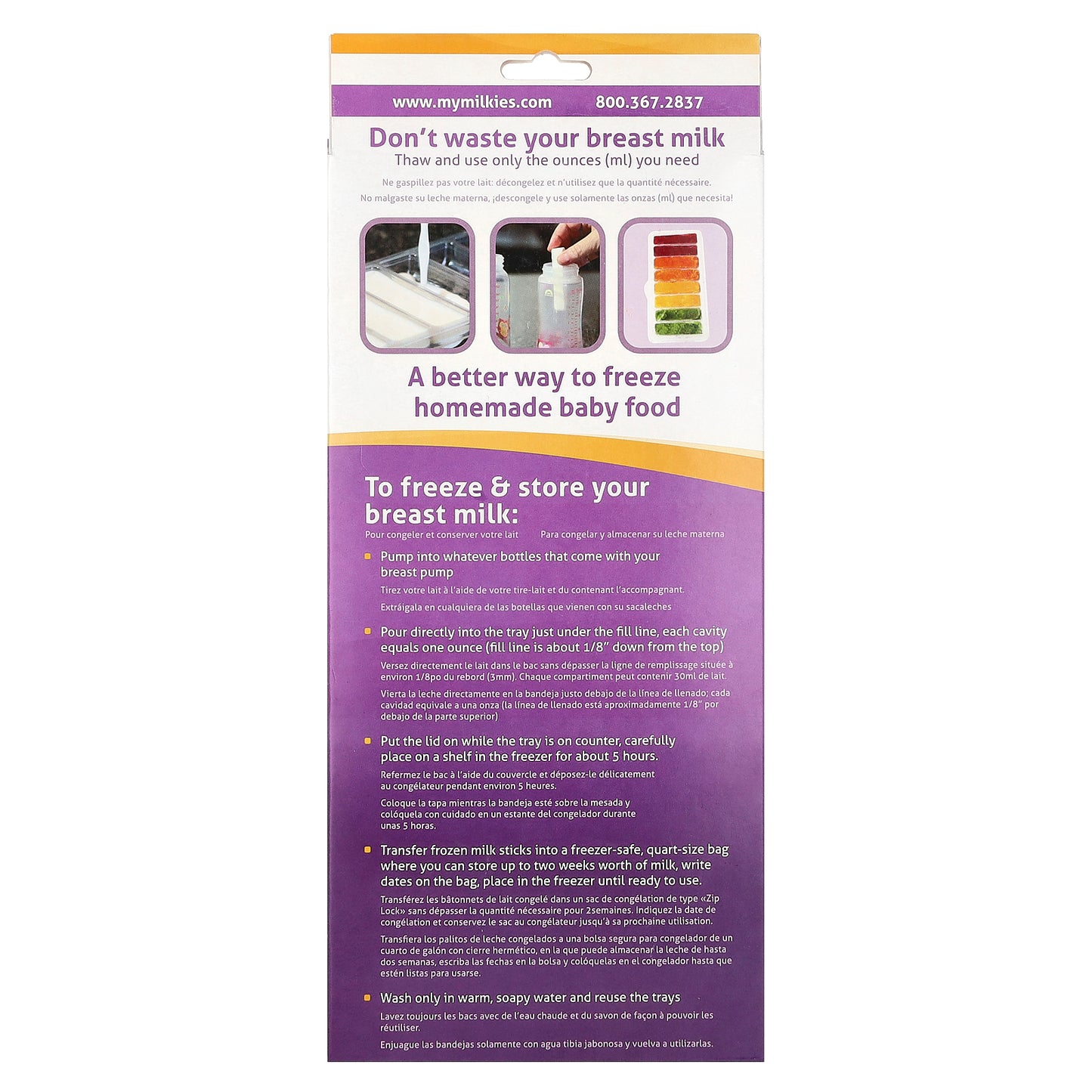 Fairhaven Health, Milkies, Milk Trays, 2 Reusable Trays